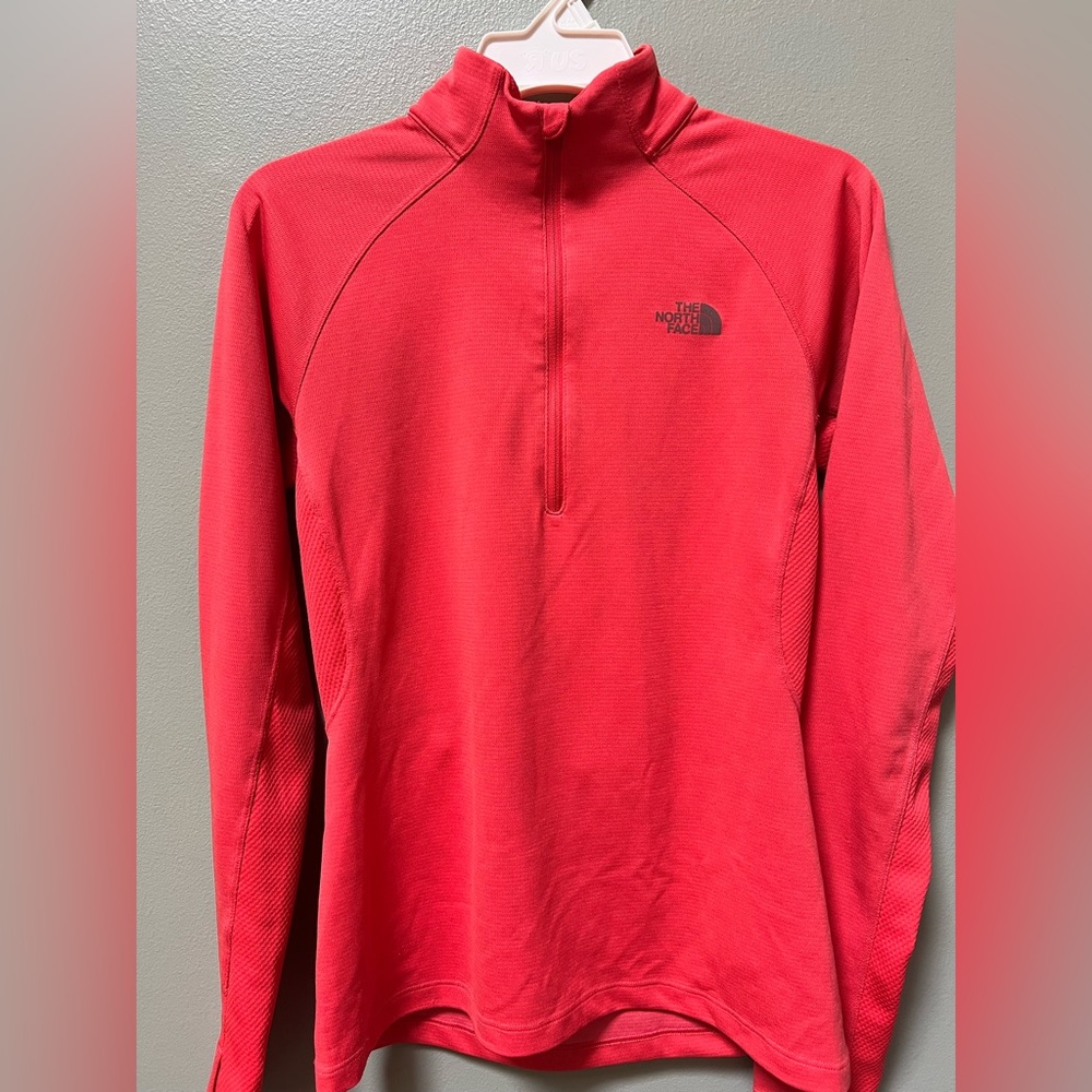 North Face quarter zip women’s warm-up top, XS, orange